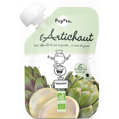 Popote -- Gourde compote artichaut bio - 120 g