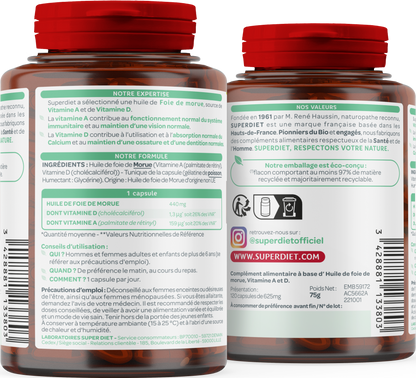 Huile de foie de morue (source de vitamine a et vitamine d) - 2