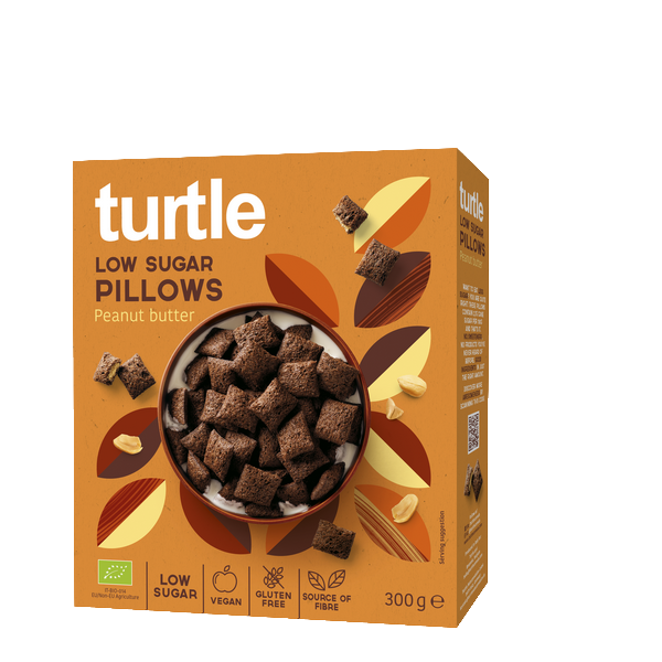 Turtle -- Coussins fourrés au beurre de cacahuète bio et sans gluten - 300 g