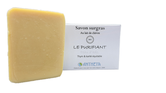 Antheya -- Savon lait de chèvre - purifiant adolescents (boîte) - 100 g