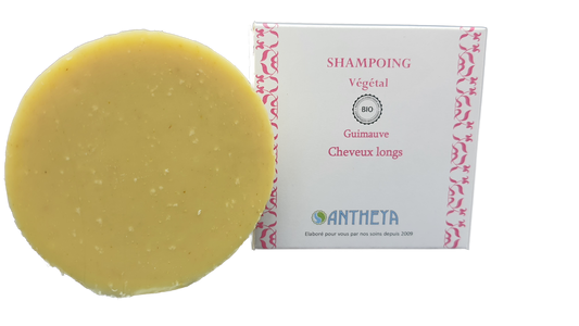 Antheya -- Shampoing solide guimauve - cheveux longs ou frisés (boîte) - 90 g